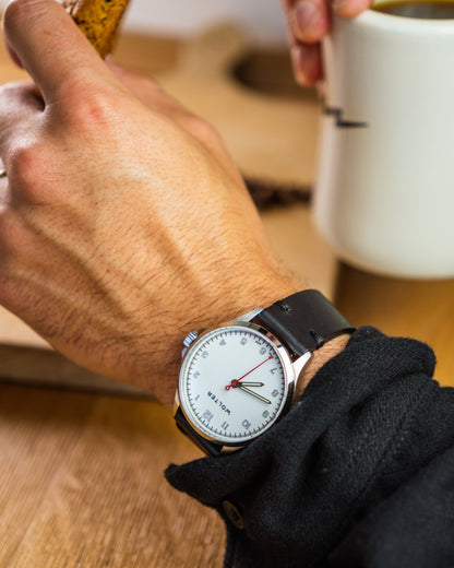 Black Italian Leather Strap